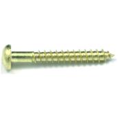 Reliable Fasteners Pan Head Wood Screws - #10 x 1 1/2-in - Brass - 5 Per Pack - Square Drive