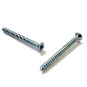 Vis zinguées à tête plate de Reliable, embout Quadrex, no 6, 3/4 po, autotaraudeuses, type A, paquet de 100