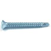 Reliable Fasteners Oval-Head Zinc-Plated Square Screw - #6 x 1 1/4-in - Self-Tapping - Self-Drilling - 100 Per Pack