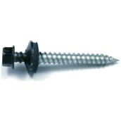 Reliable Metal Screws - Black Hex Head - Steel and Neoprene - #9 dia x 2-in L - 100-Pack