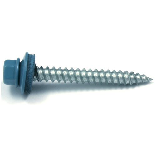 Reliable Fasteners Metal Roofing Screws with Neoprene Washer - Slate Blue - 100 Per Pack - #9 x 1 1/2-in