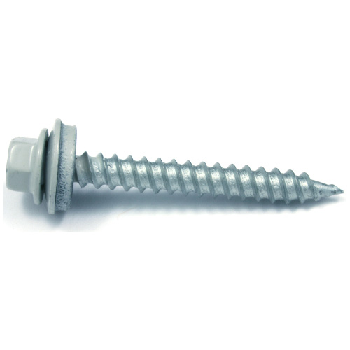 Reliable Fasteners Roofing Metal Screws with Neoprene Washer - Stone Grey - 100 Per Pack - #9 x 1 1/2-in