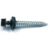 Reliable Hex Head Metal Roofing Screws with Neoprene Washer - Black - Dacrotized - 400 Per Pack - #9 x 1-in