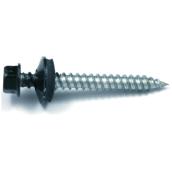 Reliable Fasteners Hex Head Roof Screws with Washer - Black - Dacrotized - 500 Per Pack - #9 x 1 1/2-in