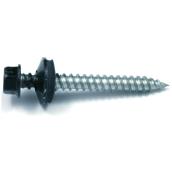 Reliable Fasteners Hex Head Metal Roofing Screws with Washer - Dacrotized - Black - 400 Per Pack - #9 x 2-in