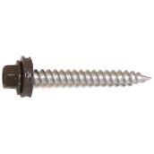 Reliable Fasteners Coloured Roof Metal Screws with Neoprene Washer - #9 x 1-in L - 1/4-in Hex Drive - 400 Per Pack