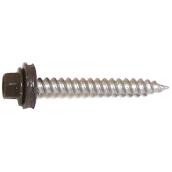 Reliable Fasteners Coloured Roof Metal Screws with Neoprene Washer - #9 x 1 1/2-in L - 1/4-in Hex Head - 500 Per Pack