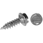 Reliable Fasteners Metal Screws with Washer and Serration - Zinc-Plated - #6 x 3/8-in L - 1/4-in Hex Drive - 20 Per Pack