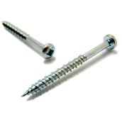 Reliable Fasteners Zinc-Plated Pan-Head Wood Screws - #8 x 1 1/4-in - Square Drive - Hi-Low Thread - 100 Per Pack