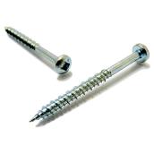 Reliable Fasteners Zinc-Plated Pan-Head Wood Screws - #8 x 1 3/4-in - Square Drive - Hi-Low Thread - 100 Per Pack