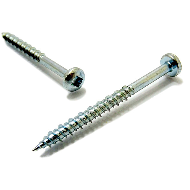 Reliable Fasteners Zinc-Plated Pan-Head Wood Screws - #8 x 2-in - Square Drive - Hi-Low Thread - 100 Per Pack