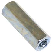 Écrous d'accouplement hexagonaux de Reliable, acier zingué, paquet de 2, 5/16 po diamètre x 1 3/4 po L.