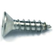 Vis à tête plate, acier inoxydable, n° 10, 3/4", 100/boîte