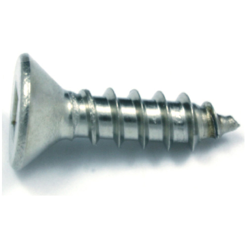 Vis à tête plate de Reliable, no 12, 1 po, paquet de 100, empreinte carrée, acier inoxydable