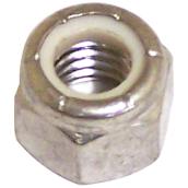 Écrous de sécurité hexagonaux à bague de nylon d'Attaches Reliable, 5/16 po p., 18 pas, acier inoxydable, zingués, 4/pqt