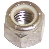 Écrous freinés hexagonaux à bague de nylon d'Attaches Reliable, 3/8 po p., 16 pas, acier inoxydable, zingués, 25/pqt