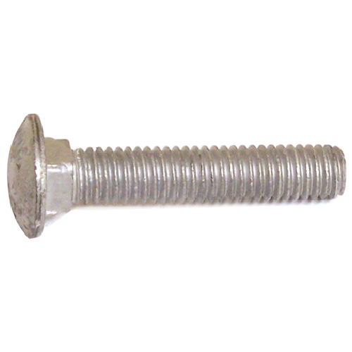 Reliable Fasteners Round Head Carriage Bolts - 3/8-16 Dia x 2-in - Full Thread - Galvanized Steel - 50 Per Pack