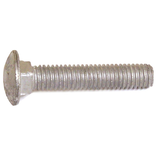 Reliable Fasteners Round Head Carriage Bolts - 1/2-13 Dia x 2 1/2-in - Full Thread - Galvanized Steel - 25 Per Pack