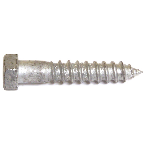 Reliable Fasteners Hex-Head Hot-Dip Galvanized Steel Lag Bolt - 5/16-in x 5-in - Self-Tapping - 50 Per Pack