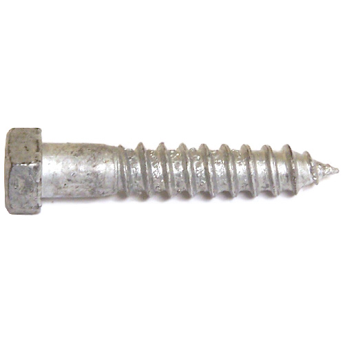 Reliable Fasteners Hex-Head Hot-Dip Galvanized Steel Lag Bolt - 1/2-in x 2-in - Self-Tapping - 25 Per Pack