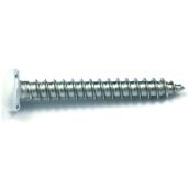 Vis à tête blanche, tête ronde, inox, n° 8, 3/4", 100/bte