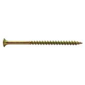 Reliable Fasteners Yellow Zinc All-Purpose Bugle-Head Wood Screws - #8 x 4-in - Square Drive - 1500 Per Pack