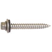 Reliable Fasteners Roof Metal Screws - Hex Head with Steel and Neoprene Washer - #9 dia x 1-in L - 500-Pack