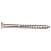 Flat-Head Stainless Steel Screws - #10 x 1