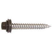 Reliable Fasteners Roof Metal Screws - Dark Brown - Hex Head - Steel - #9 dia x 1 1/2-in L - 500-Pack