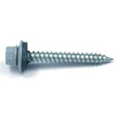 Reliable Fasteners Roof Metal Screws - Regent Grey Hex Head - Steel and Naoprene Washer - #9 dia x 1-in L - 100-Pack