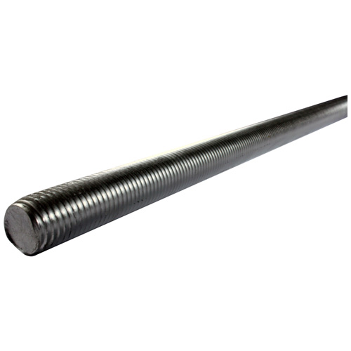 Tige filetée Attaches Reliable, laiton, extrémité bleue, 36 po de long x 1/4 po de diamètre