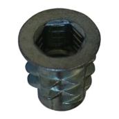 Écrous d'insertion de type E d'Attaches Reliable, 1/4 po de diamètre, 13 mm L. x 20 pas par pouce, acier, 4/paquet