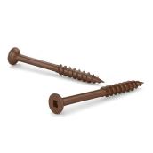 Reliable 1000-Pack  #8 x 2 1/2-in Bugle-Head Brown Square Deck Screws