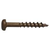 Reliable Fasteners Treated Wood Deck Screws - Brown Ceramic - Steel - Pan Head - #6 dia x 1-in L - 100-Pack