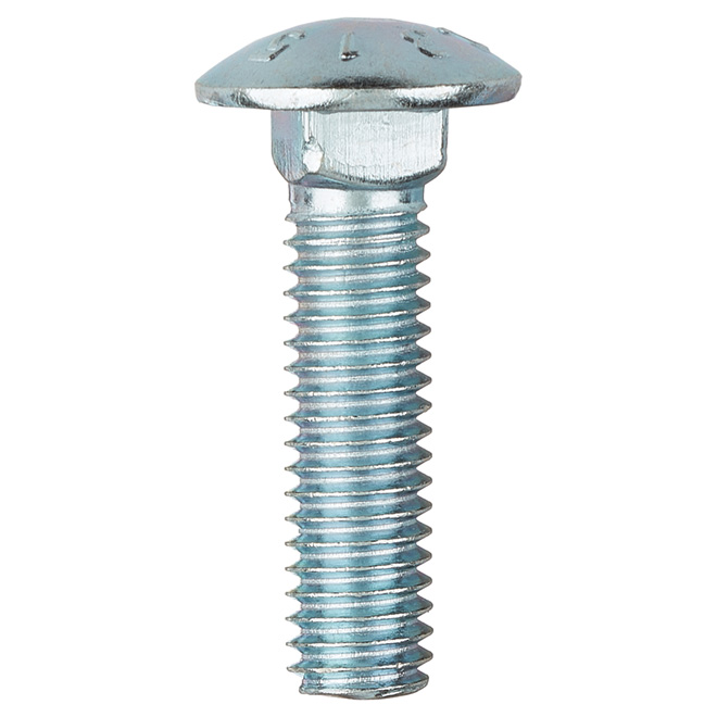 Reliable Fasteners Round Head Carriage Bolts - 3/8-16 Dia x 1 1/2-in - Full Thread - Zinc-Plated - 50 Per Pack