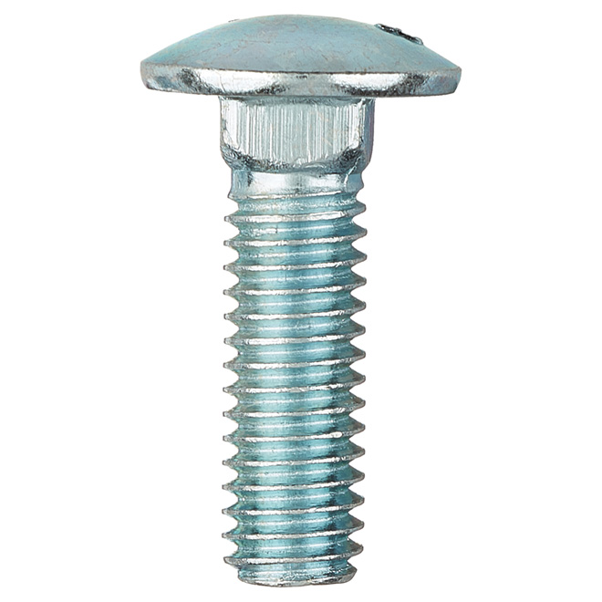 Reliable Fasteners Round Head Carriage Bolts - 3/8-16 Dia x 1 1/4-in - Full Thread - Zinc-Plated - 50 Per Pack