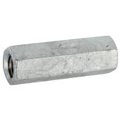 Écrous de raccord hexagonaux d'Attaches Reliable, acier zingué, 3/8 po de diamètre x 1 3/4 po L., boîte de 25