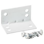 Reliable Fasteners Corner Brace - 1-in L x 1 3/4-in W - Steel - White - 25 Per Pack - Screws Included