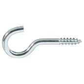 Reliable Metal Screw Hooks - 1 5/8-in L x 1/8-in dia - Zinc Plated - 100 Per Pack