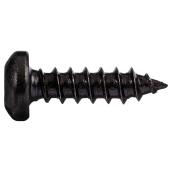 Reliable Fasteners Pan Head Metal Screws - Zinc-Plated - Black - 18 Per Pack - #8 x 5/8-in