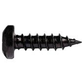 Reliable Pan Head Metal Screws - Black - Zinc-Plated - 100 Per Pack - #8 x 5/8-in