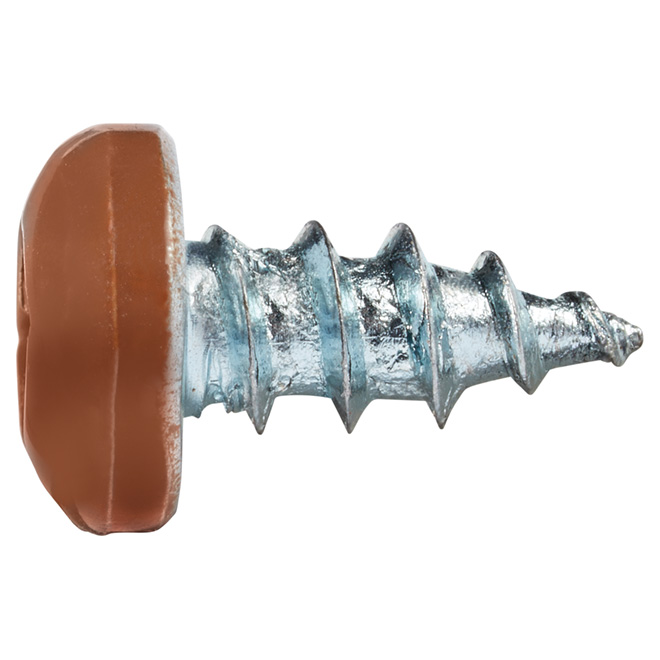 Reliable Fasteners Pan Head Metal Screws - Chocolate Brown - #2 Square Drive - 100 Per Pack - #8 x 3/8-in