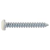 Reliable Fasteners Pan Head Metal Screws - #2 Square Drive - Ivory - 8 Per Pack - #8 x 1 1/4-in