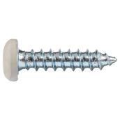 Vis à métaux à tête cylindrique Attaches Reliable, empreinte carrée no 1, beige, 100 par paquet, no 6 x 5/8 po