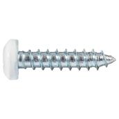 Reliable Fasteners Pan Head Metal Screws - Square Drive - White - 10 Per Pack - #8 x 3/4-in L