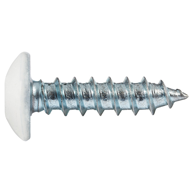 Reliable Metal Screws - White Truss Head - Square Drive - Steel -  Self-Tapping - #10 dia x 3/4-in L - 8-Pack