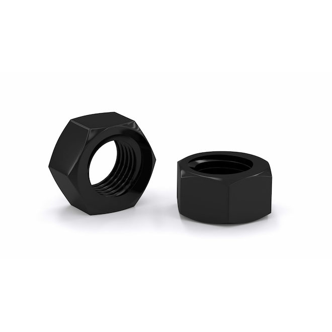 Reliable Black Hexagon Nuts 3/8-in - Box of 100