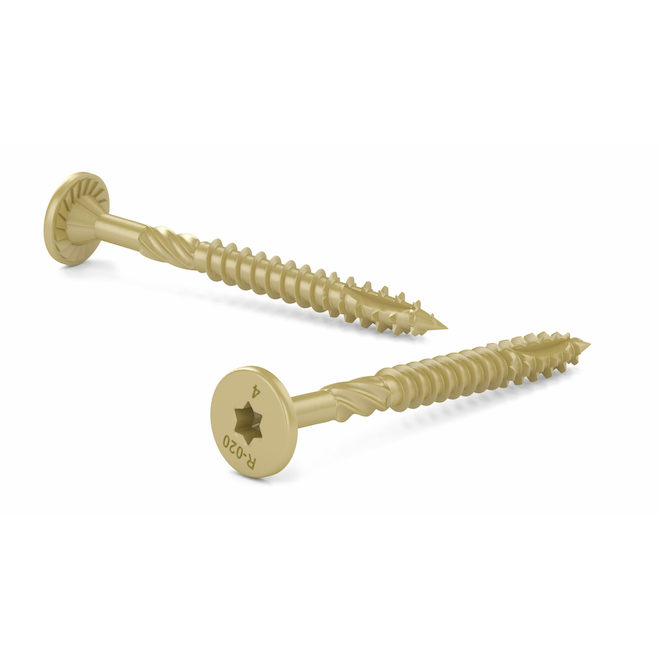 Reliable PWR Drive CST Structural Screws 5/16 x 4-in - Gold - Box of 10