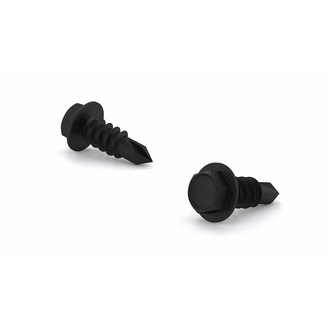 Reliable Self-Drilling TEK Screws #8 x 1/2-in - Black - Box of 15