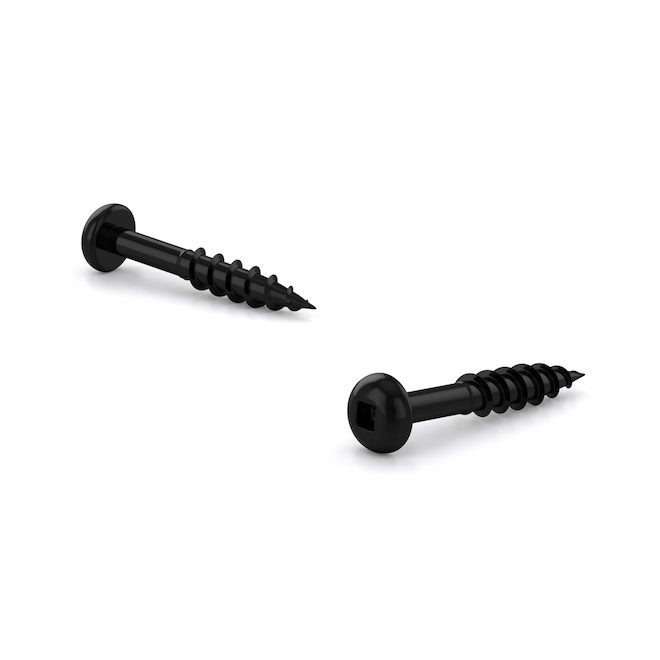 Reliable Screws #8 x 2-in with Pan Head and Square Tip - Black - Box of 100